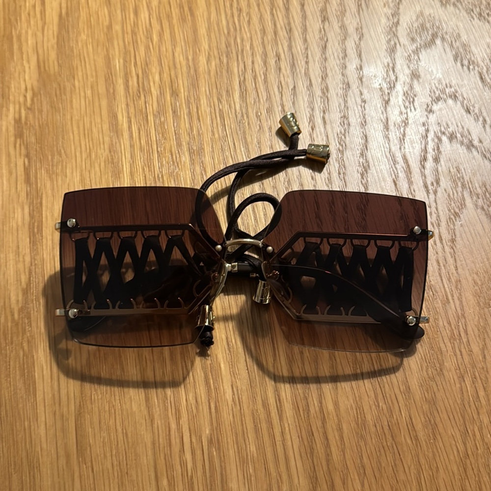 Dolce & Gabbana Brown Oversized Sunglasses